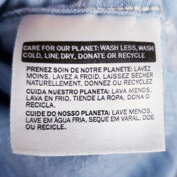 LEVI'S Chambray Relaxed Fit Workshirt Light Blue Cotton Tencel Blend- Size Large - Picture 8 of 9